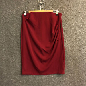 Grace Karin Red Stretch Midi Pencil Skirt Size Large Back Zip Closure NWOT