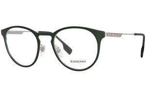 Burberry York BE1360 1327 Eyeglasses Frame Men's Green Full Rim Round Shape 51mm