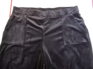 Neu mit Etikett Juicy Couture Activewear Trainingshose Damen XXL schwarz Velours weites Bein Taschen - Bild 1 von 12