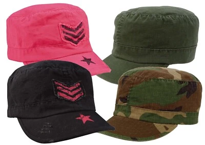 Women's Vintage Military Caps - Womans Adjustable Fatigue Hats - Rip-Stop! - Image 1 of 2