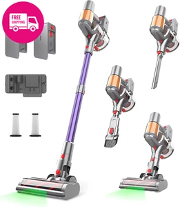 Cordless Vacuum Cleaner - 120 Mins Runtime, 550W 45KPA Suction, Self-Standing - Picture 1 of 12