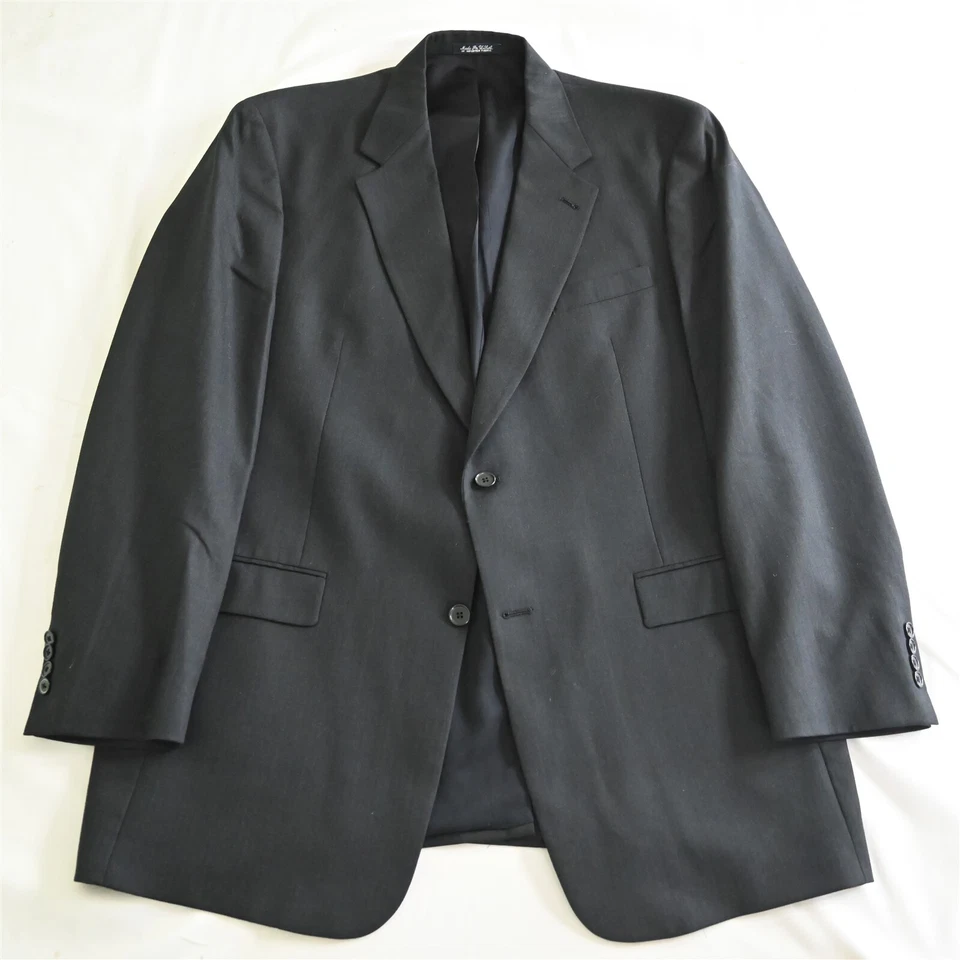 Blazer Abrigo Deportivo Chaqueta Austin Reed 46L Negro Lana Espiga Hecho en EE. UU. Foto 1 de 4