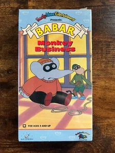 Babar Monkey Business VHS 1991 Family Home Entertainment Animated Movie Sealed - Picture 1 of 2