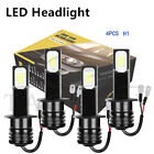 4x H1 + H1 Super Bright LED Headlight High Low Beam Combo Bulbs Kit 6500K White