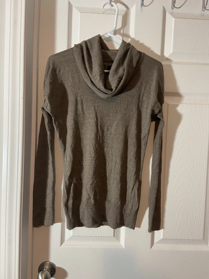 Ограниченный кабель трикотажа шерсти мериноса черепаха шеи длинным рукавом свитер рубашка SZ med - Изображение 1 из 4