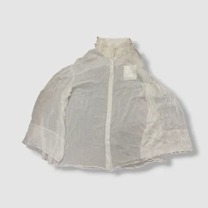 The Row Women's White Sarabee Sheer Organza Button-Front Shirt Top Size XL - Picture 1 of 5