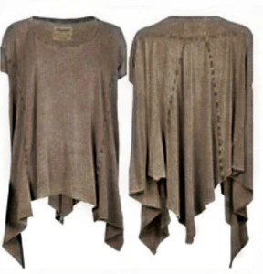 NUEVO VESTIDO TOP ALL SAINTS OVERSIZE BEIGE SUELTO DOBLADILLO COMPLETAMENTE AGOTADO £159 - Imagen 1 de 4