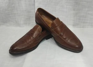 Zapatos de vestir Johnston & Murphy Warner Penny Mocasín 20-3940 cuero bronceado para hombre talla 9M - Imagen 1 de 20