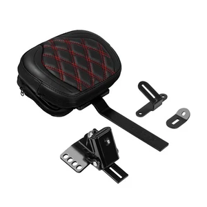 Adjustable Red Diamond Rider Driver Backrest For Harley Touring 1997-2024 2025 - Picture 1 of 7