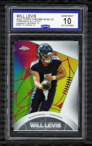 2024 Topps cromo todo grabado Will Levis gema de novato como nuevo 10 titanes #CAE-25 - Imagen 1 de 2