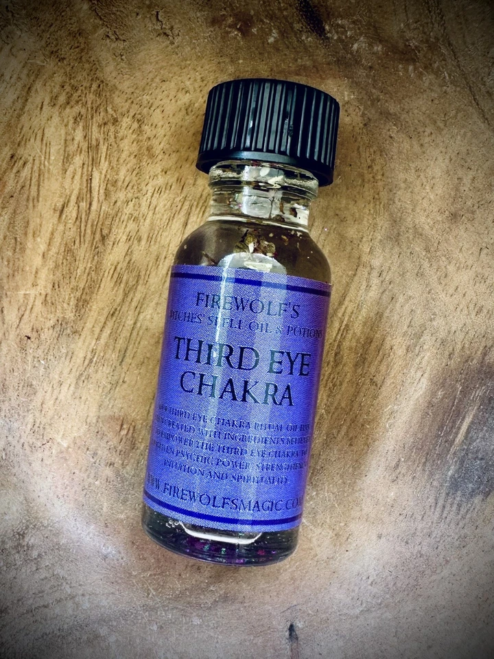 Third Eye Chakra Magick Ritual Oil, Handmade, Wicca, Witchcraft, Organic, Reiki - Изображение 1 из 1