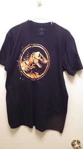 Jurassic Park T-Shirt Dinosaurier Volcano Fire Logo Universal Studios schwarz L - Bild 1 von 4