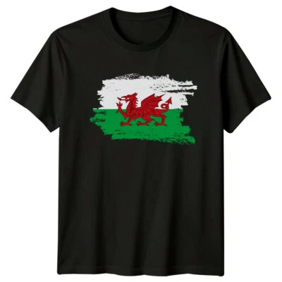 GOFASHIONDIRECT Welsh Dragon Wales Flag Mens T-Shirt Womens Tee Travel Graphic Unisex Top