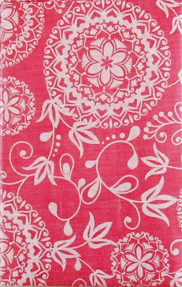 Woven Embroidery Look Floral Design Vinyl Flannel Back Tablecloth-Various Sizes - Image 1 of 1