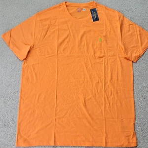 Polo Ralph Lauren Men Orange T Shirt Short Sleeve Crew Neck Tee 2XLT New - Picture 1 of 6