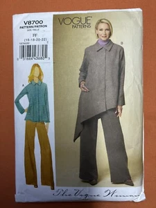 Chaqueta y pantalón Vogue patrón de costura V8700 Misses talla 16 18 20 22 FF SIN CORTAR - Imagen 1 de 3