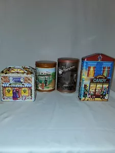Menge 4 Hershey's Süßigkeiten Kanister Blech Behälter - Bild 1 von 11