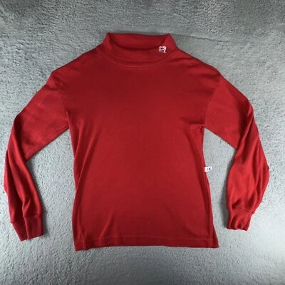 复古北卡罗来纳州狼群高领衬衫男式中号红色美国制造 — 第 1/4 张图片