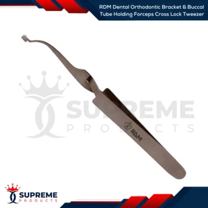 RDM Dental Orthodontic Bracket & Buccal Tube Holding Forceps Cross Lock Tweezer - Picture 1 of 1