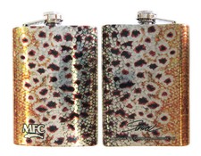 Montana Fly Company Stainless Steel Hip Flask - Sundell's Brown Trout Skin 8oz
