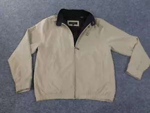 bobby jones jacket large golf mens beige bomber players lined polyester - Picture 1 of 13