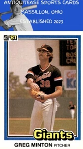 1981 Donruss #579 Greg Minton - Picture 1 of 2