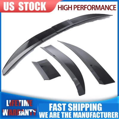 Alerón trasero ajustable universal labio techo cola ala negro para coche sedán Foto 1 de 4