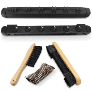 SereneLife Billiard Pool Table Accessory Kit - 6 Cue Wall Rack 9" Chalk Holder - Picture 1 of 4