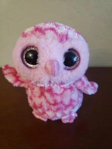Ty Beanie Babies Búho Rosa MEÑIQUE 5" Peluche Animal de Peluche - Imagen 1 de 4