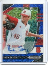 2020 Panini Prizm Draft Pick Nick Swiney Auto Blue Donut Circles Prizm /25 PDP67