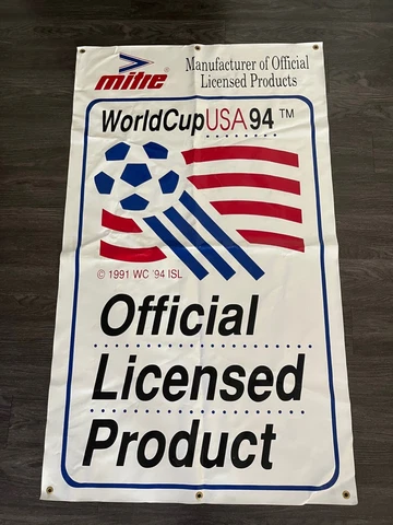 1994 World Cup Vintage Soccer Game Mitre Store Used Display Sign Banner 3ftX5ft Cover