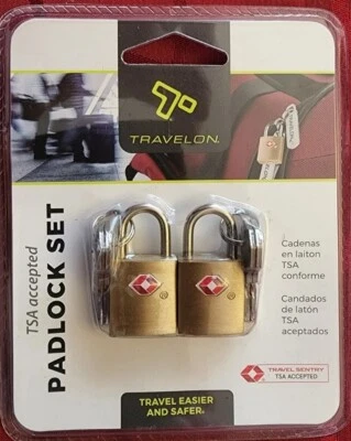 Juego de 2 candados de equipaje de latón Travelon aceptados por la TSA Foto 1 de 2