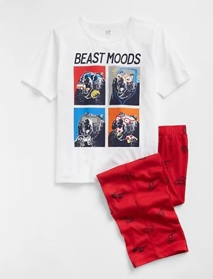 GAP KIDS BOYS SLEEPWEAR PAJAMAS PJ'S SET BEAR RED SHIRT PANTS SIZE 6 NEW - Image 1 of 2
