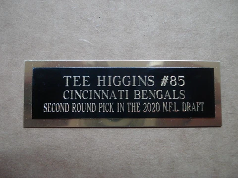Tee Higgins Football Card Cincinnati Bengals Card Plaque Nameplate 1" X 3" Cover