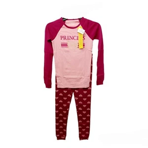 Children's Place PRINCESS Pajama Set 12 Girls Knit Raspberry Pink 2 Piece - Picture 1 of 4
