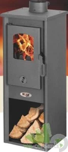 STUFA LEGNA 5.3 KW MAX 120 MC BERNA LUX ANTRACITE ACCIAIO CON PIASTRA COTTURA - Foto 1 di 1