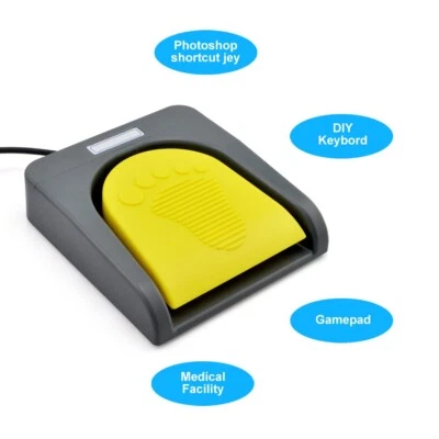 USB Foot Switch Pedal Gaming Single HID Action Hand Control One Key PC Keyboard - Image 1 of 4