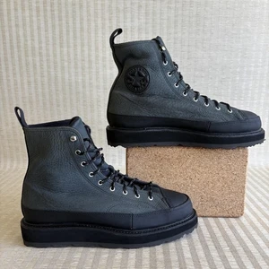 Converse Chuck Taylor Crafted Leather Terrain Boots Mens Size 9 Gray Black Shoes - Picture 1 of 21