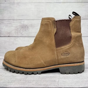 Botas Chelsea Chaco impermeables de cuero marrón para mujer talla 11 - Imagen 1 de 7