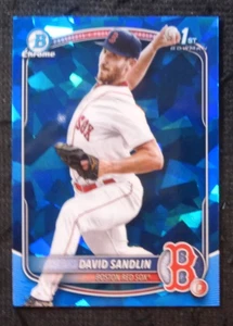 2025 BOWMAN CHROME SAPPHIRE EDITION PRE-RC BLUE 1ST~ DAVID SANDLIN BCP-195 - Picture 1 of 1
