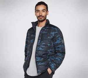 SKECHERS Go WALK TRAIL Mantel JACKE Herren Large blau + schwarz, top 🚀 - Bild 1 von 13