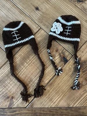 Sombreros de ganchillo para recién nacido/bebé fotografía fútbol día juego niño y niña Foto 1 de 4