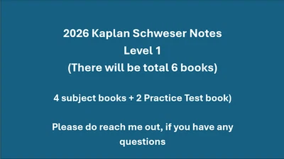 2026 CFA level 1 Exam Prepration Kaplan Schweser notes with Question Bank - Image 1 of 2