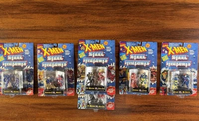 X-MEN Steel Mutants Die Cast Figures 1994 Toybiz Lote de 6 Nuevo En Paquete Sellado Foto 1 de 4