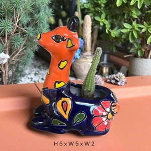 Giraffe Plantar Talavera Ceramic Great Gift Idea Home Decor Gifts Patio Garden - Picture 1 of 3