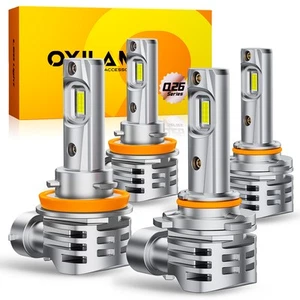 OXILAM H11 H8 9005 LED Headlight Kit Low Beam Bulb Super Bright 6500K White D - Picture 1 of 10