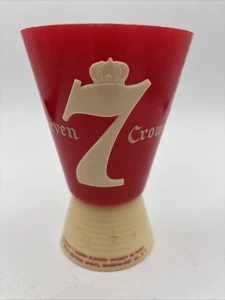 De colección Seagram’s Seven 7 Crown Be Sure Whisky Bar Plástico Swizzle Cup Rojo 6” - Imagen 1 de 6
