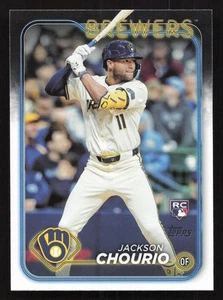 2024 Topps #698 Jackson Chourio RC CONJUNTO COMPLETO VARIACIÓN DE IMAGEN Tarjeta de Novato CANTIDAD - Imagen 1 de 2