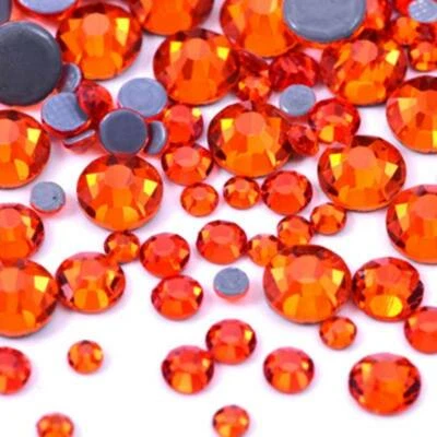 Lote de pedrería de vidrio checo de hierro con fijación caliente SS6 ~ SS30 tamaños mixtos 1000 piezas Foto 1 de 4