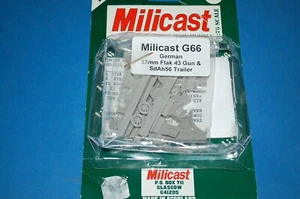 Milicast G66 - German 37mm Flak 43 Gun & SdAh56 Trailer  scala 1/76 - Foto 1 di 1